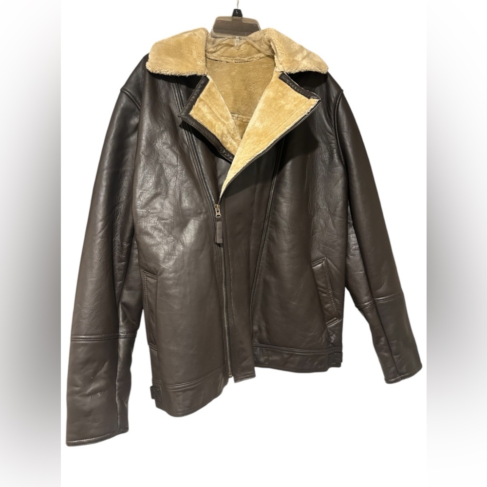 AWESOME Leather Insulated Bomber Style Jacket 3/4 Zip Up - HIGH QUALITY 4X